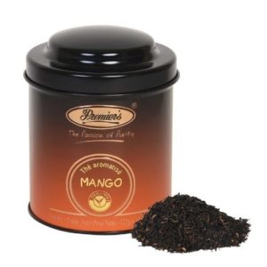Mango Flavoured Whole Leaf Tea in Round Metal Caddy