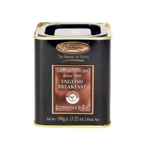 English Breakfast Tea in Square Metal Caddy
