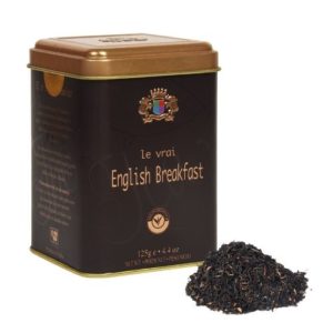 English Breakfast Tea in Square Metal Caddy